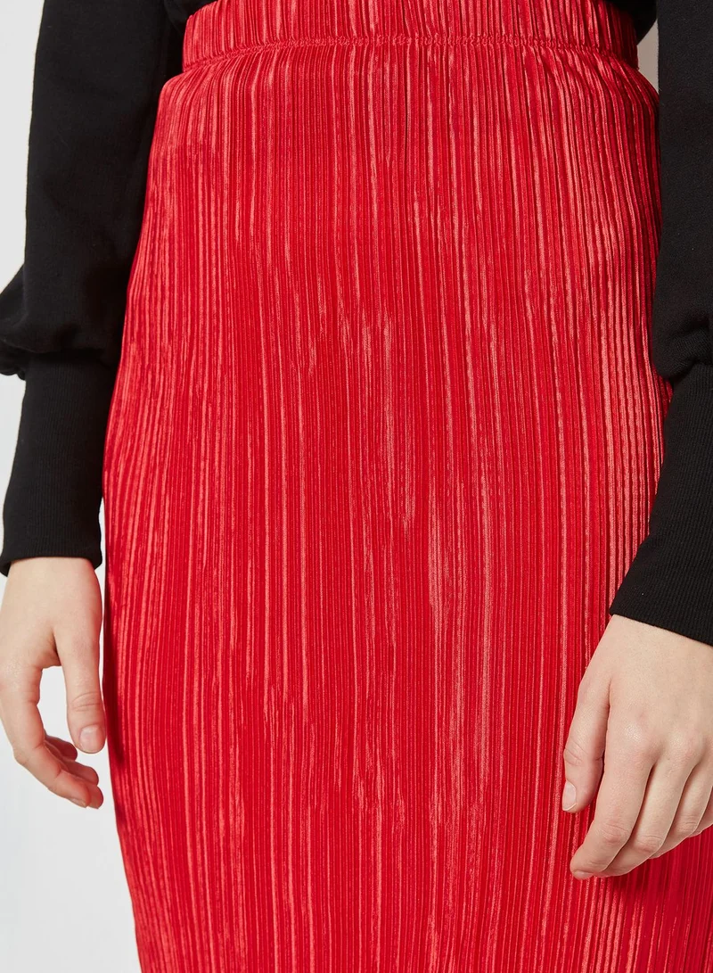 Miss Selfridge Plisse Maxi Skirt