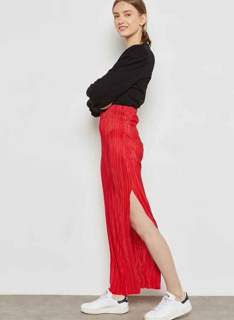 Miss Selfridge Plisse Maxi Skirt