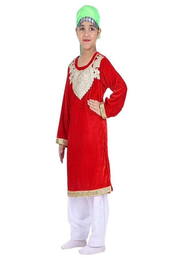 DESI ANDAAZ Kashmiri Girl Dress For Kids Set of 3(Suit,Salwar & Scarf) Indian State & Folk dance Fancy Dress Costume for Kids & Adults - Image 2