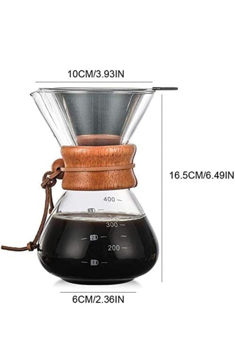 viden Pour-Over Manual Coffee Maker Pot - 400ml - Image 2