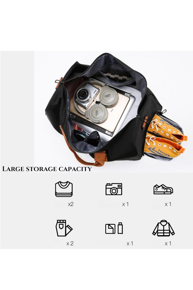 Travel Duffel Bag Large Capacity Yoga Gym Bag Durable Duffle Sports Bag with Shoes Compartment Tote Bag for Men and Women - Image 4