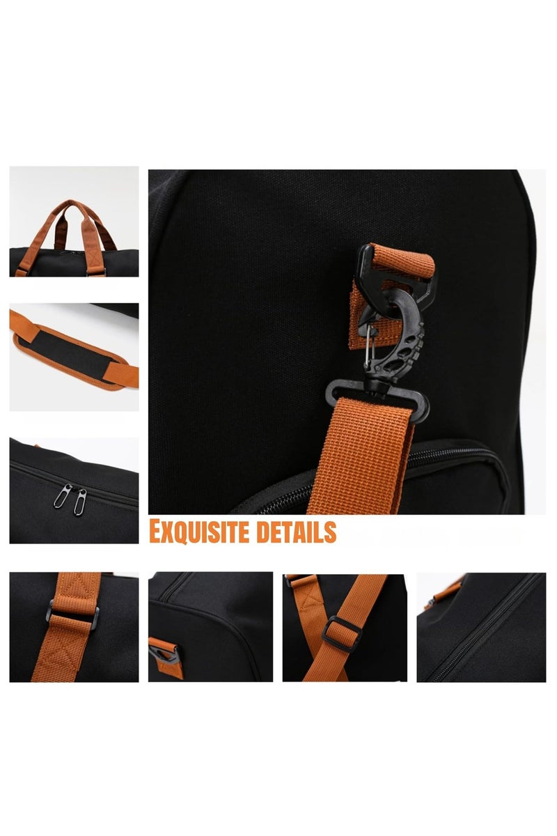 Travel Duffel Bag Large Capacity Yoga Gym Bag Durable Duffle Sports Bag with Shoes Compartment Tote Bag for Men and Women - Image 5