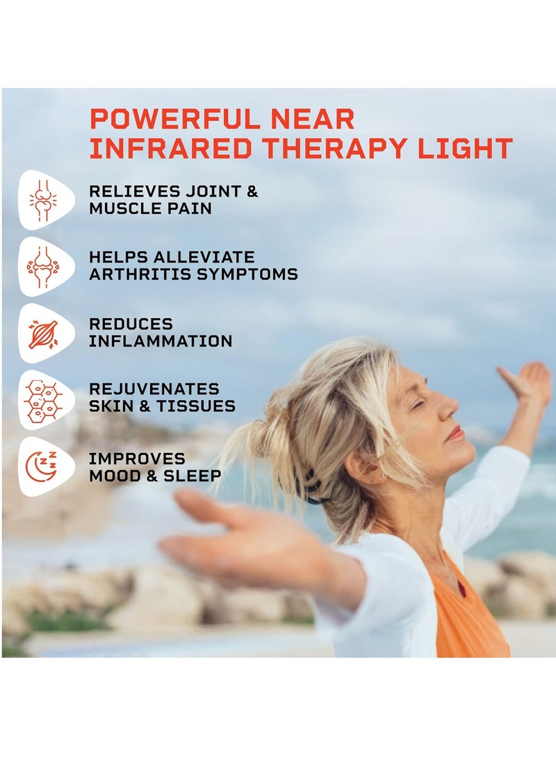 KASTWAVE مصباح العلاج بالضوء الأحمر والأشعة تحت الحمراء، مصابيح العلاج بالأشعة تحت الحمراء مع حامل، لمبة العلاج بالضوء الأحمر بالأشعة تحت الحمراء مع مصباح برباط، العلاج بالضوء الأحمر المنزلي للجسم، تخفيف الألم المزمن، صحة البشرة، التعافي - Image 2