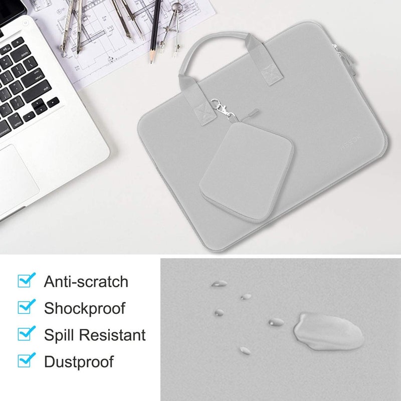 هسيوك حقيبة L02G03 مقاس 13-13.3 بوصة لـ MacBook Pro 14 بوصة M5/M4/M3/M2/M1 وجميع موديلات MacBook Air/Pro 13 بوصة، XPS 13/14، حقيبة كمبيوتر محمول مقاومة للماء مع حقيبة صغيرة - Image 4