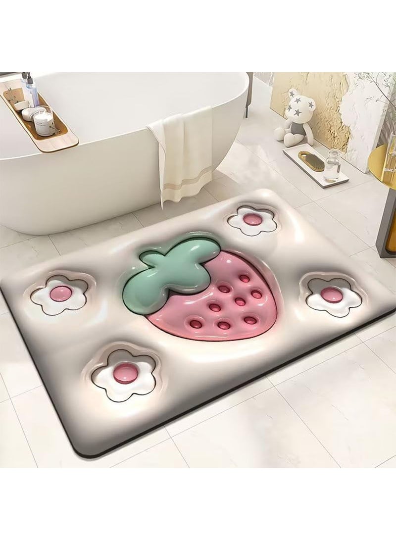 LIMOS Bathroom Rug Mat 3D Visual Non Slip Absorbent Bath Mat Easy to Clean Quick Drying Bathroom Kitchen or Doorway - Image 1