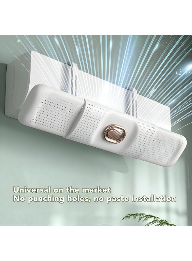 موزع هواء قابل للسحب للتكييف المنزلي، غطاء عاكس تدفق الهواء بتصميم مزدوج الاوجه للتكييف - Image 1