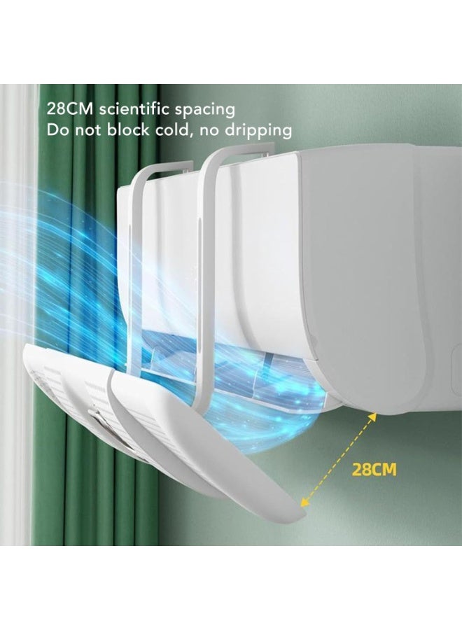 موزع هواء قابل للسحب للتكييف المنزلي، غطاء عاكس تدفق الهواء بتصميم مزدوج الاوجه للتكييف - Image 5