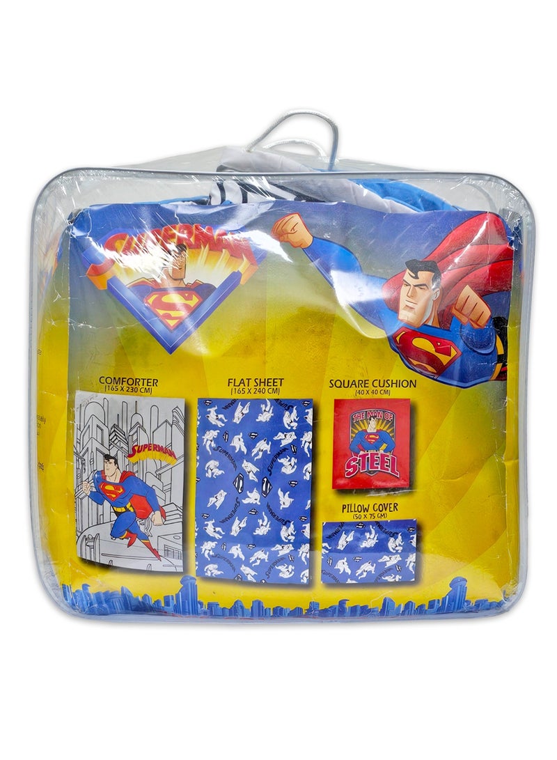 Warner Bros. Superman Superhero Comforter Sets - Kids Twin/Full Bed Set - Image 1