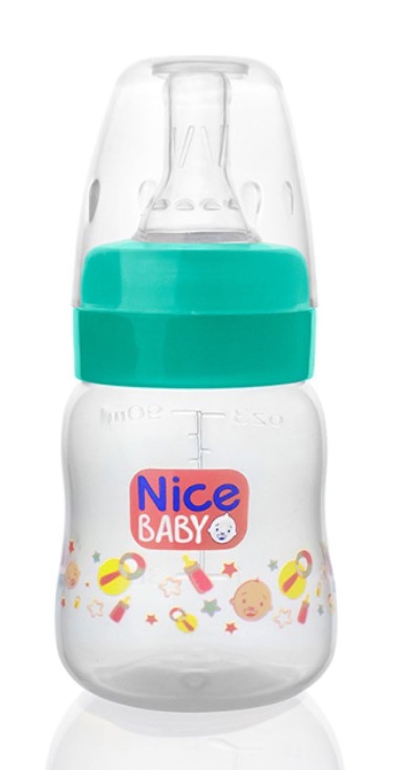 نايس بيبي ببرونة نايس بيبى بدون يد 90 ml - اخضر- متعددة الاشكال - Image 1