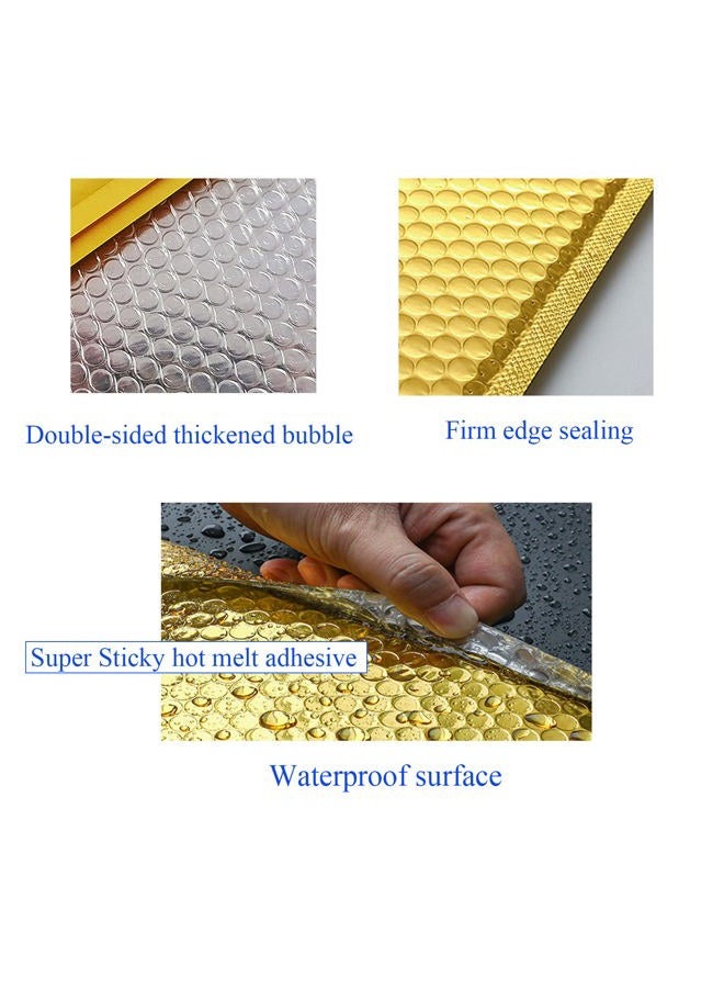 HOSL 20 Pack Metallic Padded Bubble Mailers 6.25"(W) x 9.25"(L) (Inner) Golden - Image 3