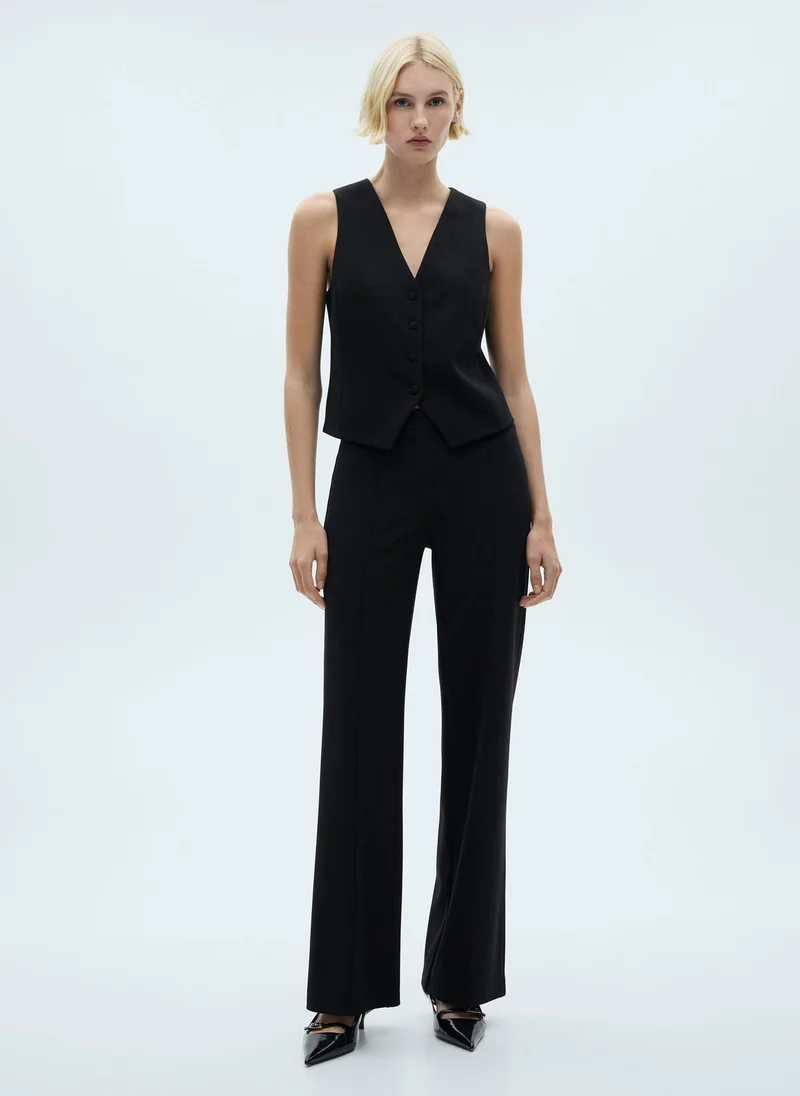 MANGO High Waist Stright Fit Trousers