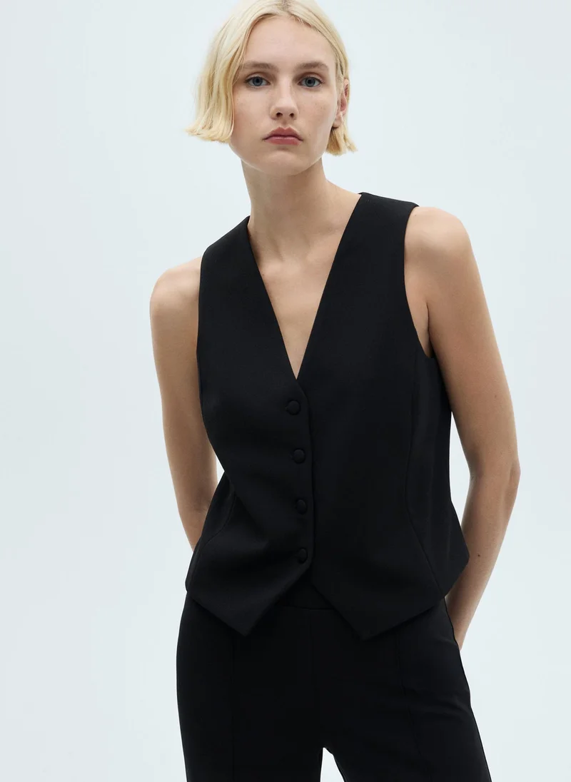 MANGO High Waist Stright Fit Trousers