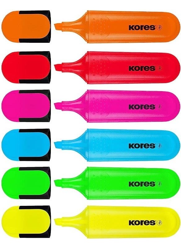 Kores Highlighter Pen Set of 6  - Image 1