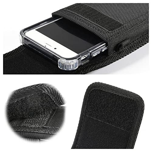 HEAVY DRIVER® Phone Holster for Men Belt Clip Pouch, for iPhone 14 Plus, 14 Pro Max, 13 Pro Max, 12 Pro Max, 11 Pro Max and More, 6.7" Nylon Cell Phone Holster Universal Smart Phone Case Cover (XL, Black) - Image 5