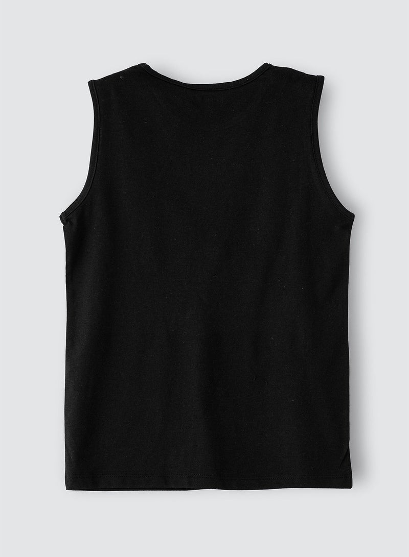 JAM Slvless knit vest t-shirt with print at front - Image 2