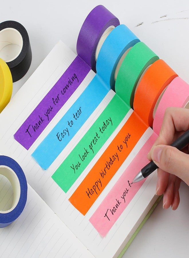 Guirnd 12PCS Colored Masking Tape, Kids Art Supplies Colored Tape, DIY Craft Tape, Colored Tape Rolls, Colored Painters Tape 2.5cm x 12m (1In x 13Yards) - Image 5