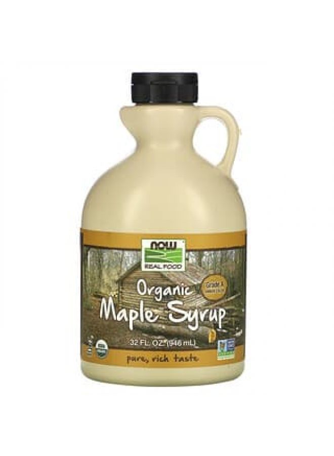 Now Foods NOW Foods, Real Food, Organic Maple Syrup, Grade A, Amber Color, 32 fl oz (946 ml)  - Image 2