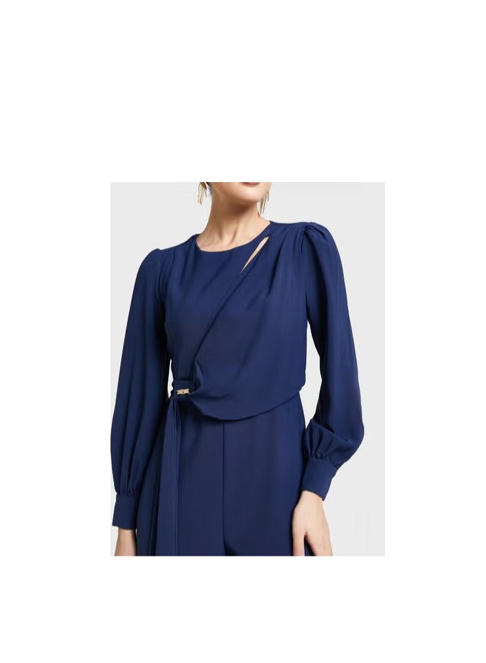 بيرتي افرول بقصة ارجل عريضة واكمام منفوشة - Image 3