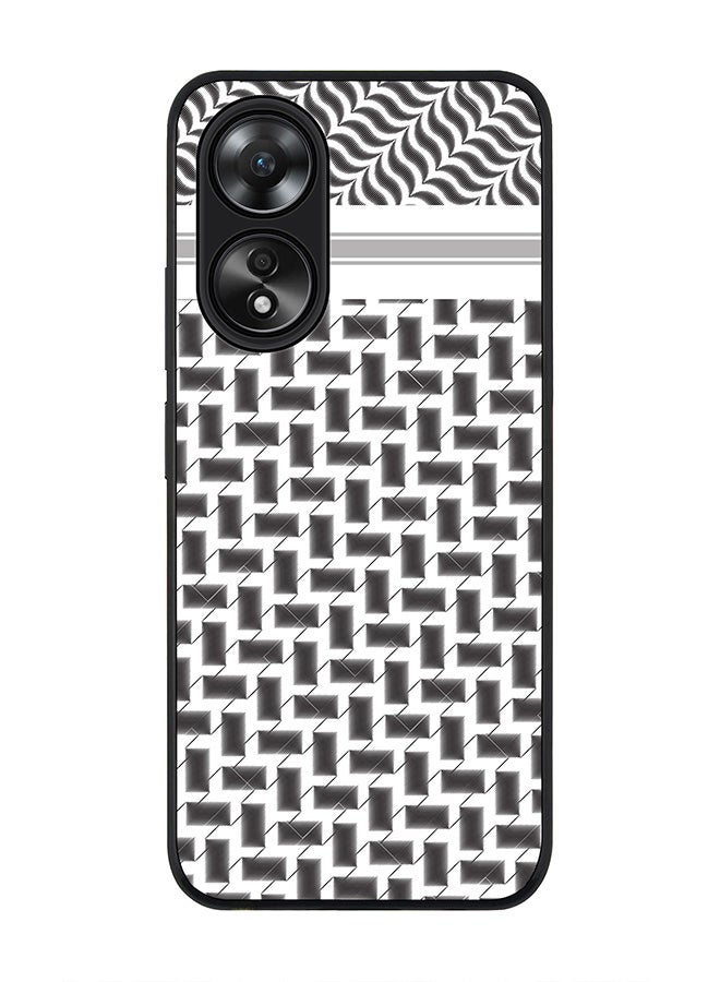 Stylizedd Rugged Black edge case for Oppo A58 4G, Slim fit Soft Case Flexible Rubber Edges Anti Drop TPU Gel Thin Cover- Shemag (Black) - Image 1