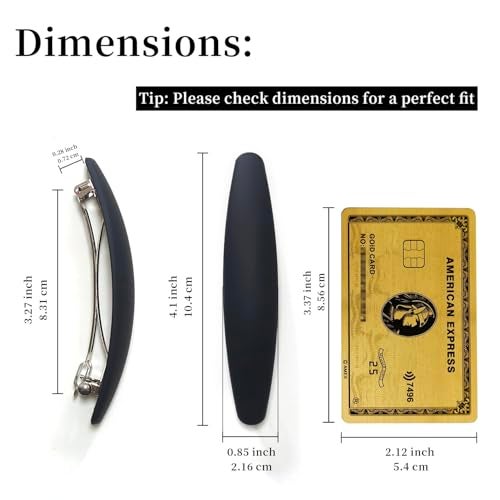Markuii Large Hair Barrette Matte 4 Inch No Slip Not Easy to Break French Hair Clips for Women Thick to Thin Hair, 3 Pack - Image 2