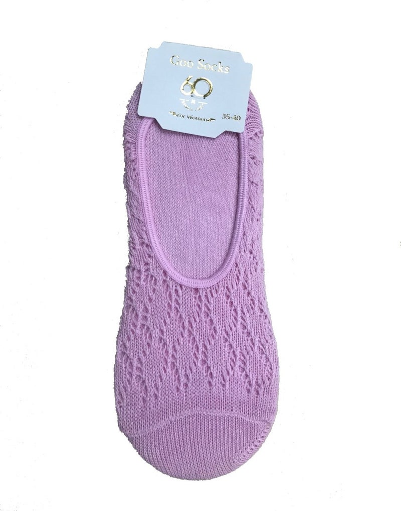 Goo Socks 12 Pairs Pink Color Mesh Flat Footwear Socks 