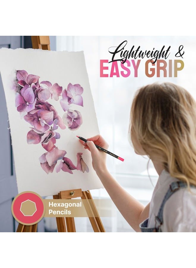 Black Widow Skin Tone Colored Pencils for Adult Coloring Books – 12 Soft Core Color Pencils for Portraits and Skintone Artists – Complete Range with Lightfast Ratings - Image 4