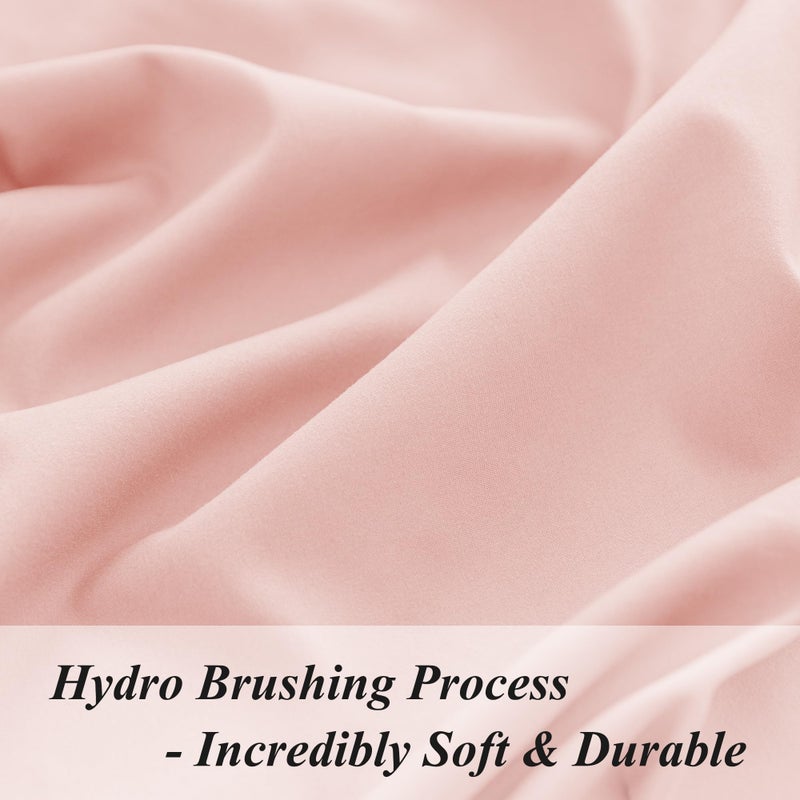ALYVIA SPRING King Fitted Sheet Only - Premium 1800 Super Soft & Cozy Microfiber  Wrinkle  Fade  Shrinkage Resistant Deep Pocket King Size Fitted Bottom Sheet  Pink - Image 2