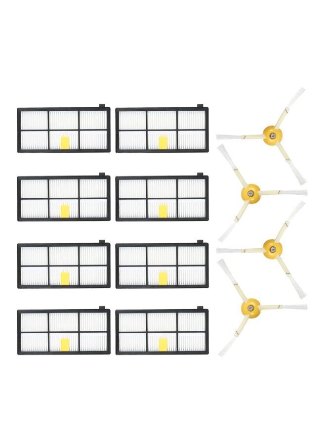 NIBEMINENT 12-Piece Replacement Accessories Kit For iRobot Roomba Cleaner H21096 White/Black/Yellow - Image 1