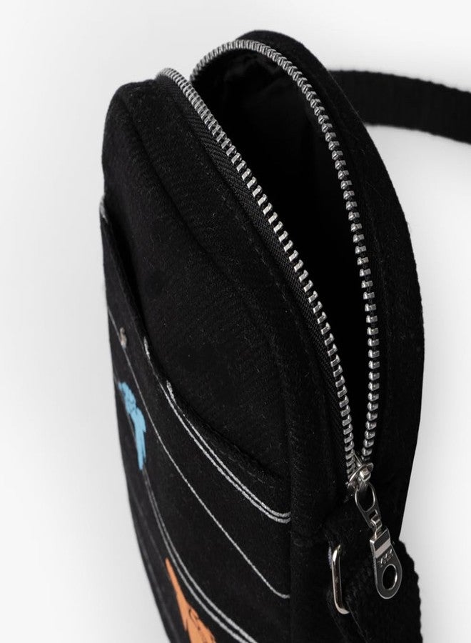 EcoRight Eco Right Men & Women Mobile Sling Bag, Small Sling Bag, Phone Bag With Adjustable Cotton Strap, Black - Image 3