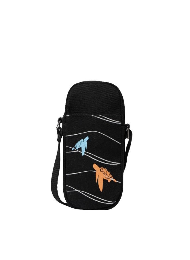 EcoRight Eco Right Men & Women Mobile Sling Bag, Small Sling Bag, Phone Bag With Adjustable Cotton Strap, Black - Image 1