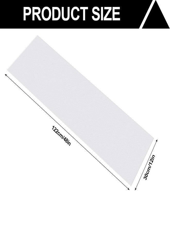 Barydat 4 Pcs Frosted Plastic Wire Shelf Liner Clear Frosted Hard Refrigerator Shelf Mats Non Adhesive Waterproof Wire Shelving Cover for Cabinets Kitchen Shelves Storage Shoe Rack, 12 x 48 Inch - Image 2