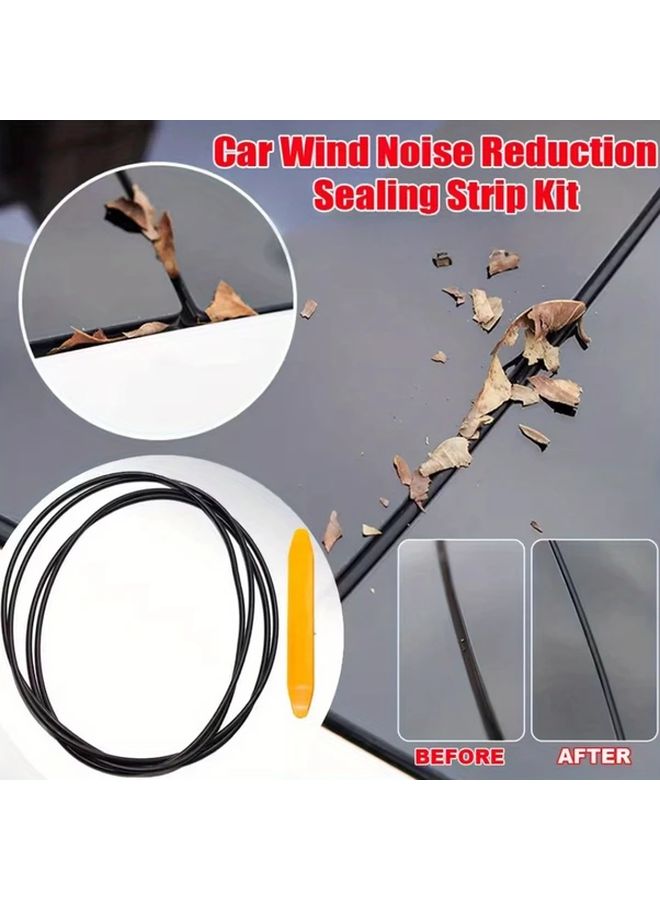 Black Windshield Roof Wind Guard Noise Reduction Seal Kit for Model 3 - Image 1