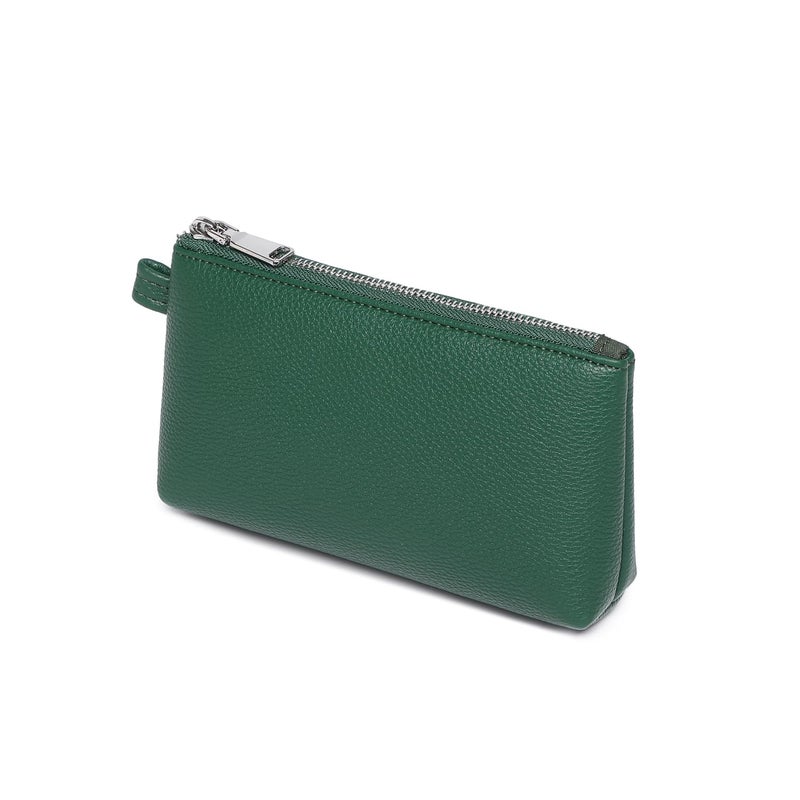 YONBEN PU Leather Makeup Simple and Convenient Handbag Small Exquisite Storage Bag (Pu/Forest Green) - Image 1