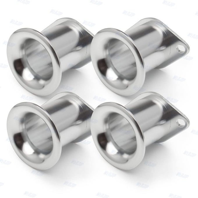 4Pcs V Stack Air Horn Funnel For Toyota Ae86 Corolla Gts 20V 4Ag Itb/Itbs (Silver)
