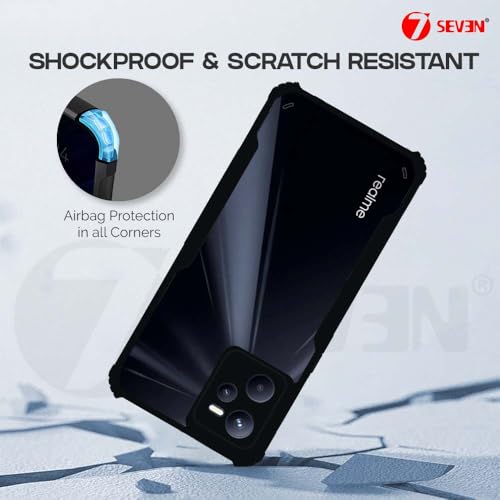 7-Seven 7SEVEN® Ipacky Back Cover for Realme C35 | Realme Narzo 50A Prime Mobile Back Case Shock Proof Design Camera Edges Protection Crystal Clear Phone Case Precise Cutouts Matte Black Soft Bumper Cover - Image 4