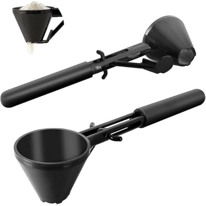 ريحني قياس الملعقة مع القمع لملء زجاجات الماء بمسحوق البروتين، وملء كبسولة القهوة القابلة لإعادة التركيب من كوب K ببقايا القهوة - Image 1