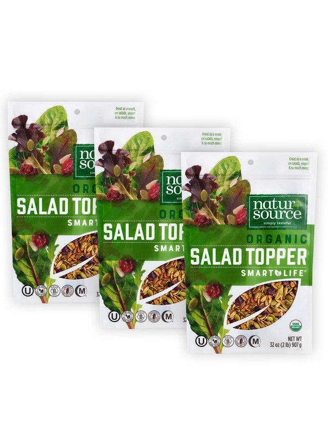 Natursource naturSource Organic Salad Topper - Salad Toppings, Salad Mix, Salad Toppers Seeds and Cranberries, Crunchy, Mixed Seeds for Salad, Oatmeal or Yogurt, Gluten Free, Organic - 32 Oz (2 Lb) (Pack of 3) - Image 1