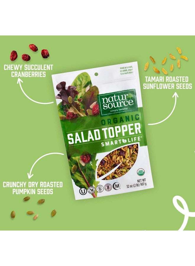 Natursource naturSource Organic Salad Topper - Salad Toppings, Salad Mix, Salad Toppers Seeds and Cranberries, Crunchy, Mixed Seeds for Salad, Oatmeal or Yogurt, Gluten Free, Organic - 32 Oz (2 Lb) (Pack of 3) - Image 2