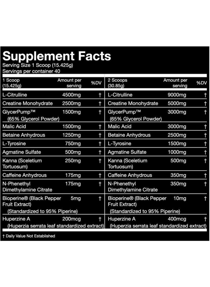 Gorilla Mode Pre workout Nitric Oxide Watermelon 40 Servings 800g