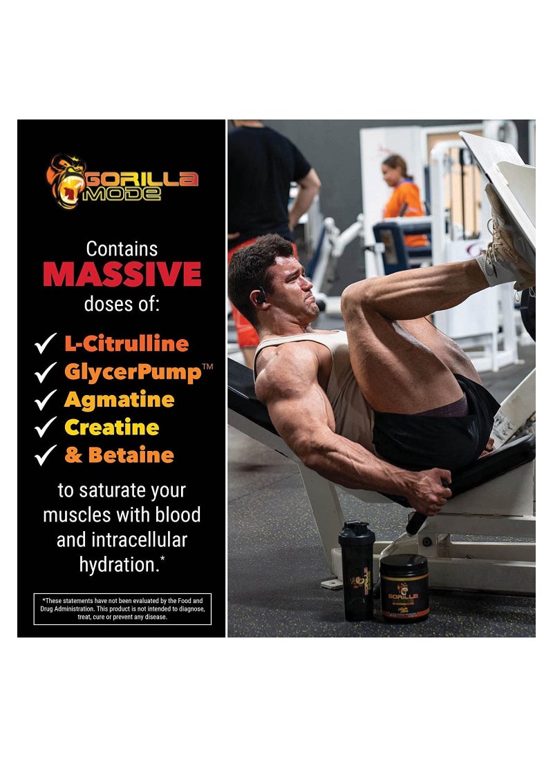 Gorilla Mode Pre workout Nitric Oxide Watermelon 40 Servings 800g
