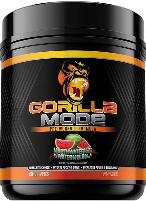 Gorilla Mode Pre workout Nitric Oxide Watermelon 40 Servings 800g