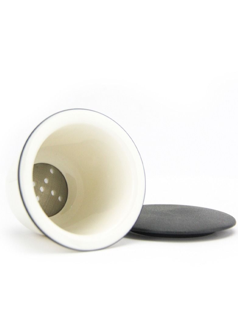 تيلاند فلتر بغطاء أسود بورسلين مع قهوة شاي سائبة - Image 2