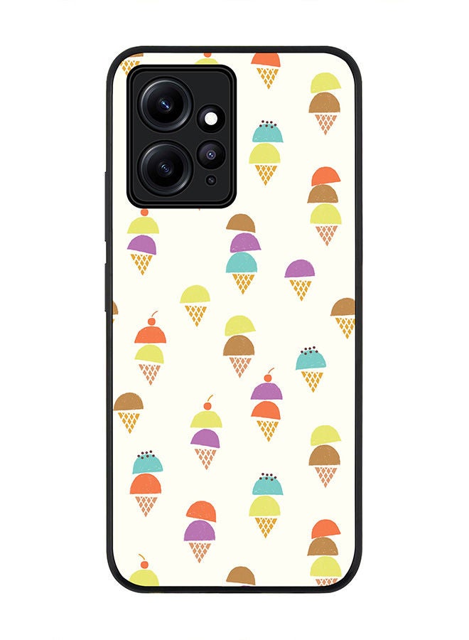 Stylizedd Rugged Black edge case for Redmi Note 12 4G Slim fit Soft Case Flexible Rubber Edges Anti Drop TPU Gel Thin Cover - Scoopy Cones - Image 1
