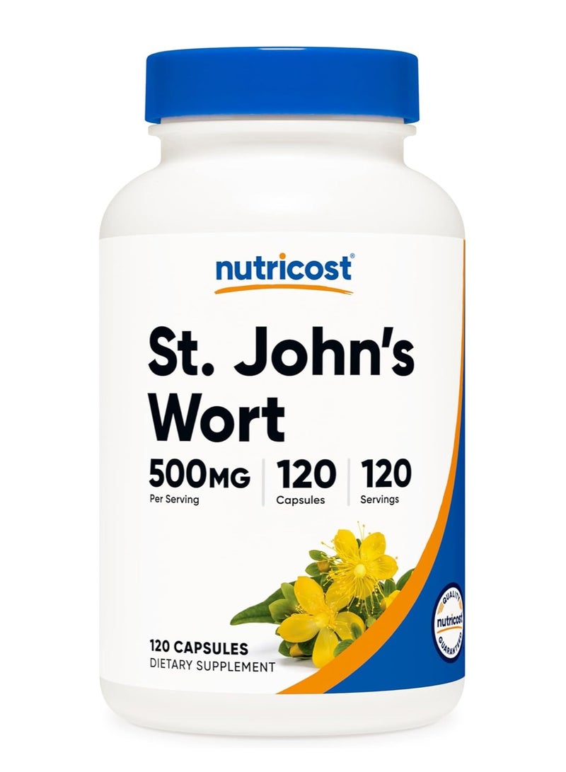 كبسولات نيوتريكوست من نبتة سانت جونز ٥٠٠ مجم، ١٢٠ كبسولة - Image 1