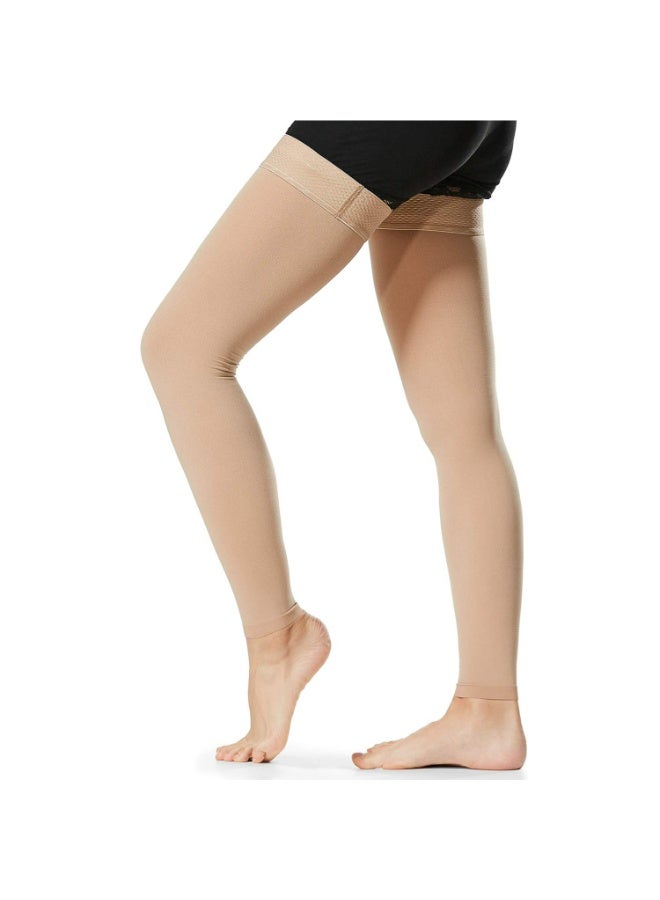 CMGTYYD 1 Pair Thigh High Compression Socks Men Women 20-30mmHg Compression Stockings Compression Sleeves for Varicose Vein Swelling XXL - Image 1