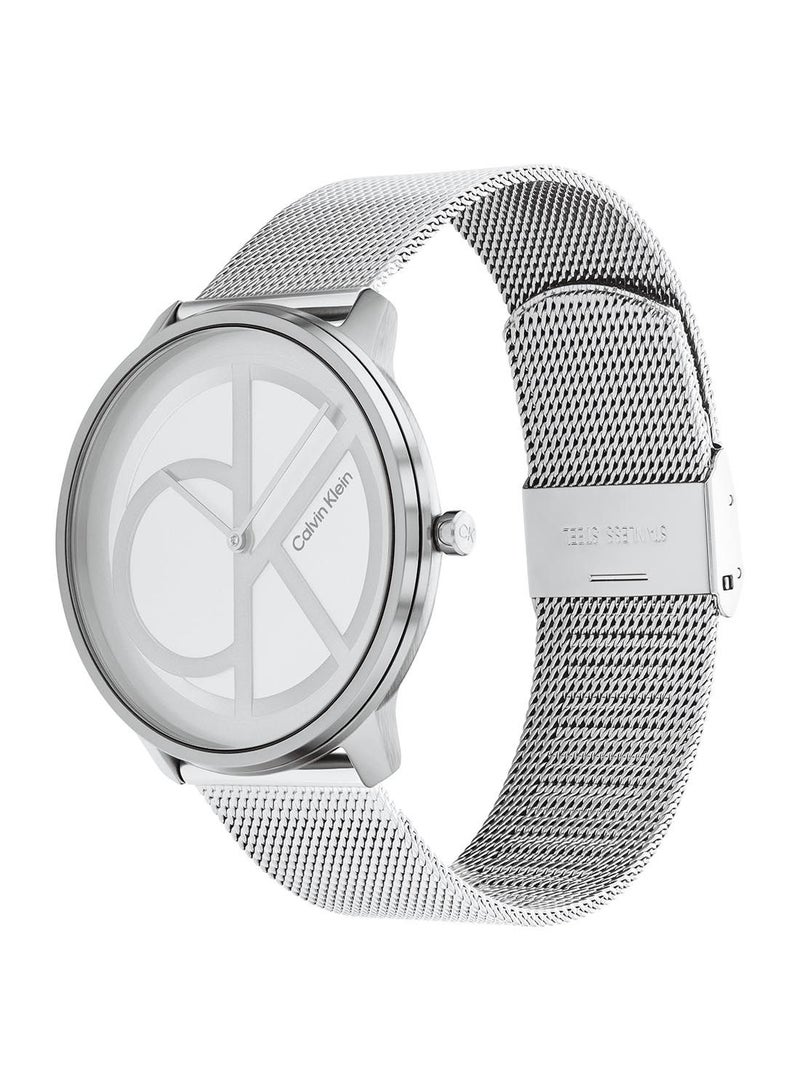 CALVIN KLEIN ساعة يد أنالوج دائرية مقاومة للماء مع ستانلس ستيل 25200027 - Image 1