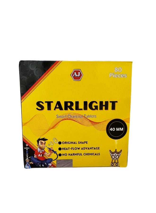 Starlight 80-Piece 40mm Quick Ignite Bakhoor Charcoal Pack  - Image 1