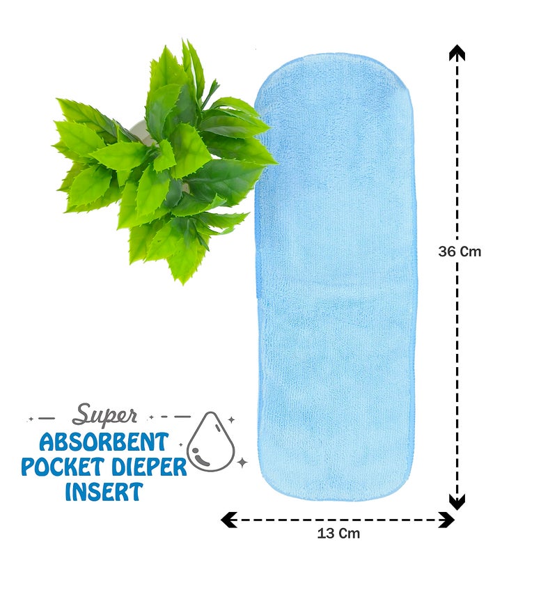 SOFTSPUN Microfiber 4 Layer Baby Diaper Inserts for Cloth Diaper, Pocket Diaper Set Of 4, Large, Age 4-30 Months Washable Reusable Ultra Absorbent Super Soft & Comfortable for Babies. - Image 4