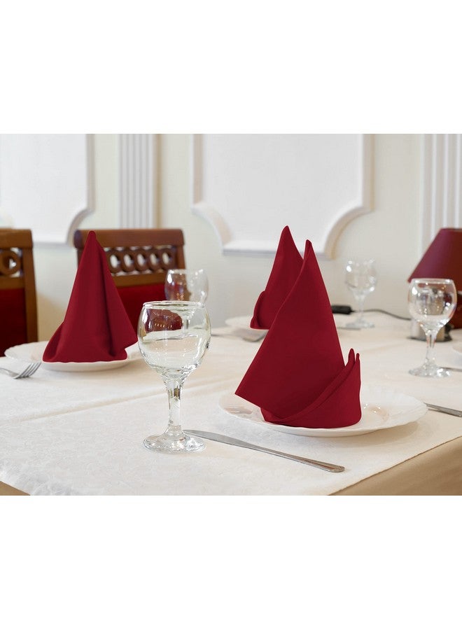 Utopia Kitchen مناديل مطبخ يوتوبيا الحمراء [12 عبوة، 18x18 بوصة] مزيج قطن ماص قابلة للغسل وإعادة الاستخدام للعشاء، المطعم، الغداء، الزفاف والفندق - Image 4