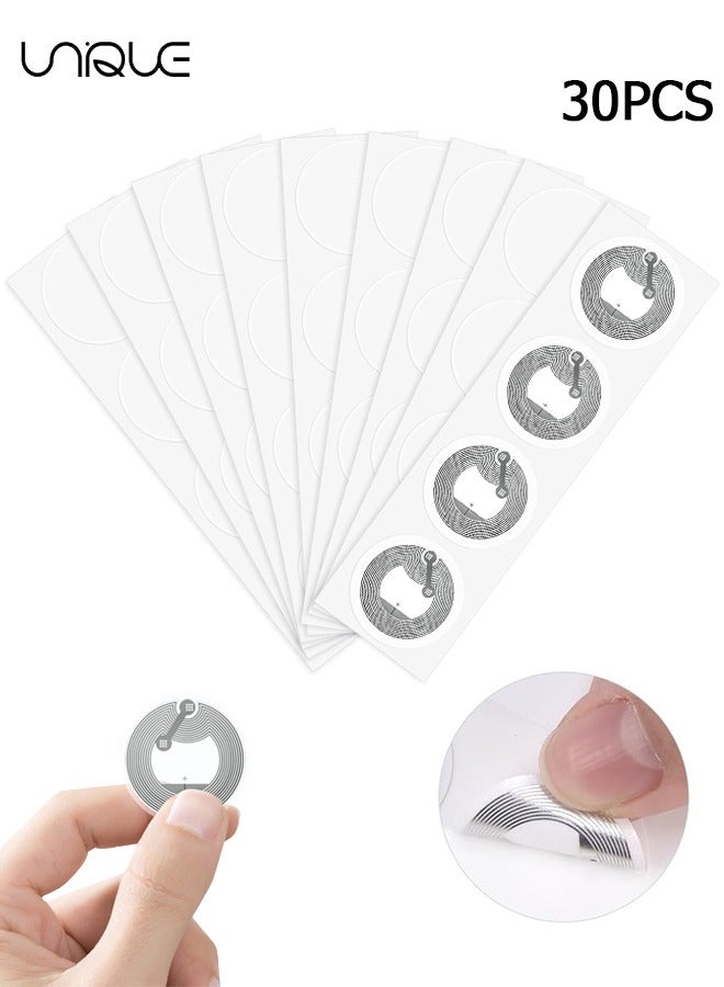 Unique 30 PCS NFC Tags -  NTAG215 NFC Stickers - Round NFC Sticker - Self-adhesive Label Sticker - 1 Inch RFID Stickers - Blank NFC Tags Compatible with All NFC-Enabled Smartphones - Image 1